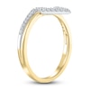 Thumbnail Image 1 of Diamond Contour Wedding Band 1/6 ct tw Round 10K Two-Tone Gold