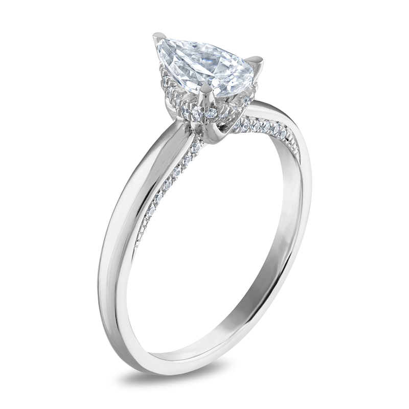 Main Image 2 of Diamond Engagement Ring 7/8 ct tw Pear/Round Platinum