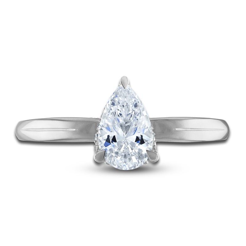 Main Image 3 of Diamond Engagement Ring 7/8 ct tw Pear/Round Platinum