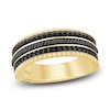 Thumbnail Image 1 of Pnina Tornai Men's Black Diamond Wedding Ring 1/2 ct tw Round 14K Yellow Gold