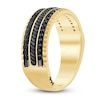 Thumbnail Image 2 of Pnina Tornai Men's Black Diamond Wedding Ring 1/2 ct tw Round 14K Yellow Gold