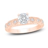 Thumbnail Image 0 of Diamond Milgrain Engagement Ring 1-1/5 ct tw Round 14K Rose Gold