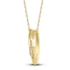 Thumbnail Image 2 of High-Polish Heart Necklace Diamond Accents 14K Yellow Gold 18&quot;