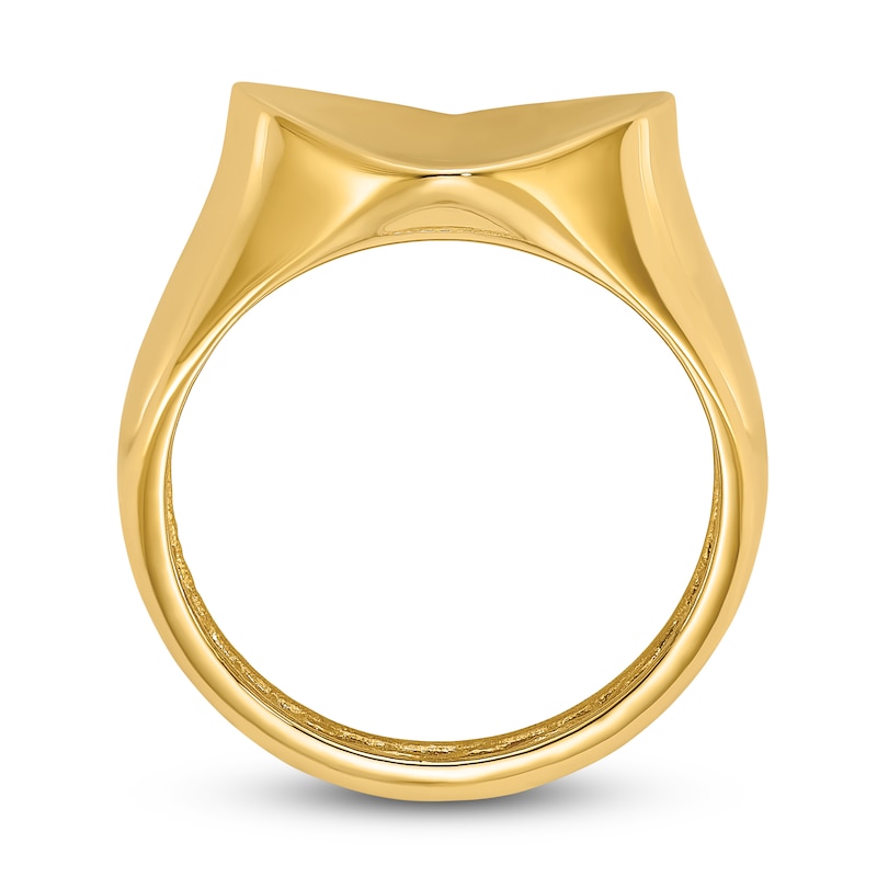 High-Polish Heart Signet Ring 14K Yellow Gold