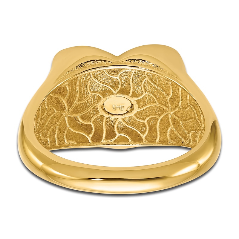 High-Polish Heart Signet Ring 14K Yellow Gold