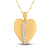 Thumbnail Image 1 of Diamond Heart Pendant Necklace 1/6 ct tw Round 14K Yellow Gold 18"