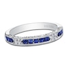 Thumbnail Image 1 of Kirk Kara Natural Blue Sapphire & Diamond Accent Wedding Band 14K White Gold