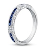 Thumbnail Image 2 of Kirk Kara Natural Blue Sapphire & Diamond Accent Wedding Band 14K White Gold