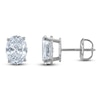 Thumbnail Image 0 of Oval-Cut Lab-Created Diamond Solitaire Stud Earrings 1 ct tw 14K White Gold (F/SI2)