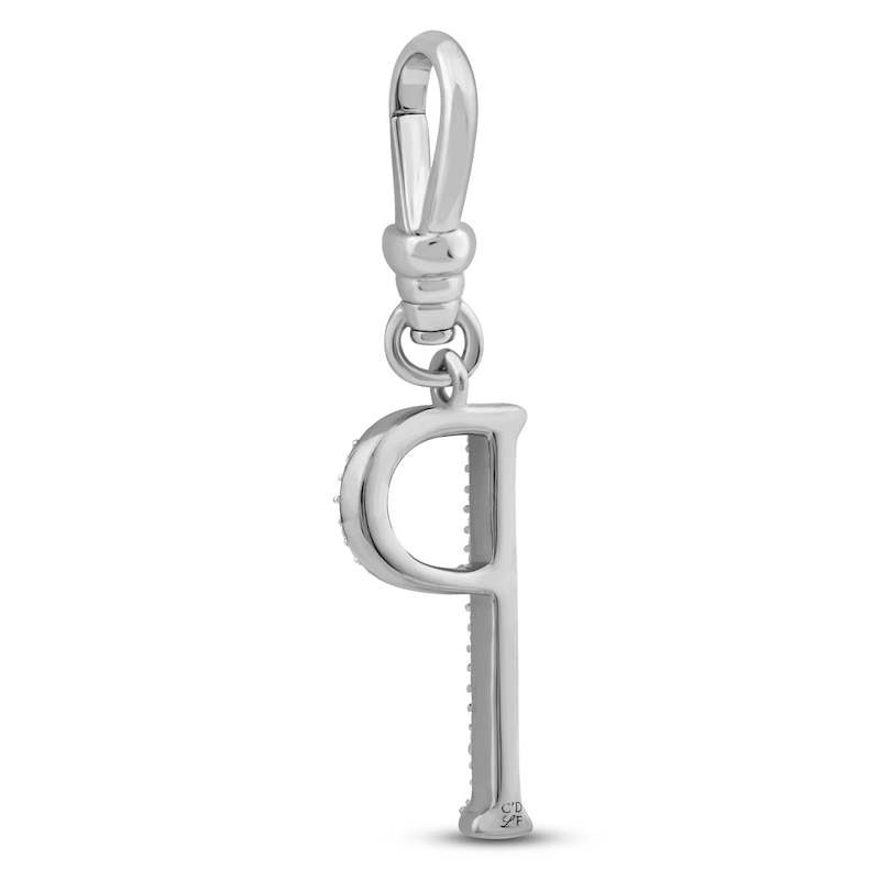 Charm'd by Lulu Frost Diamond Letter P Charm 1/15 ct tw Pavé Round 10K White Gold