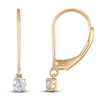 Thumbnail Image 0 of Certified Round-Cut Diamond Solitaire Drop Earrings 1/4 ct tw 14K Yellow Gold (I/I1)