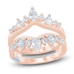 Pnina Tornai Pear-Shaped & Round-Cut Diamond Enhancer Ring 1-1/4 ct tw 14K Rose Gold