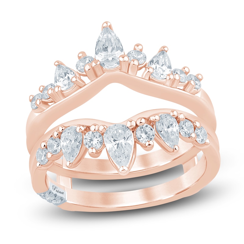 Main Image 1 of Pnina Tornai Pear-Shaped & Round-Cut Diamond Enhancer Ring 1-1/4 ct tw 14K Rose Gold