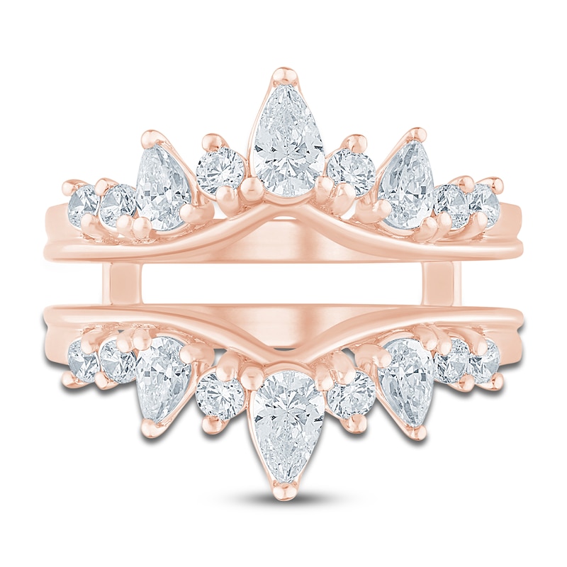 Main Image 3 of Pnina Tornai Pear-Shaped & Round-Cut Diamond Enhancer Ring 1-1/4 ct tw 14K Rose Gold