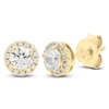 Thumbnail Image 2 of Brilliant Moments Diamond Halo Stud Earrings 1 ct tw 14K Yellow Gold