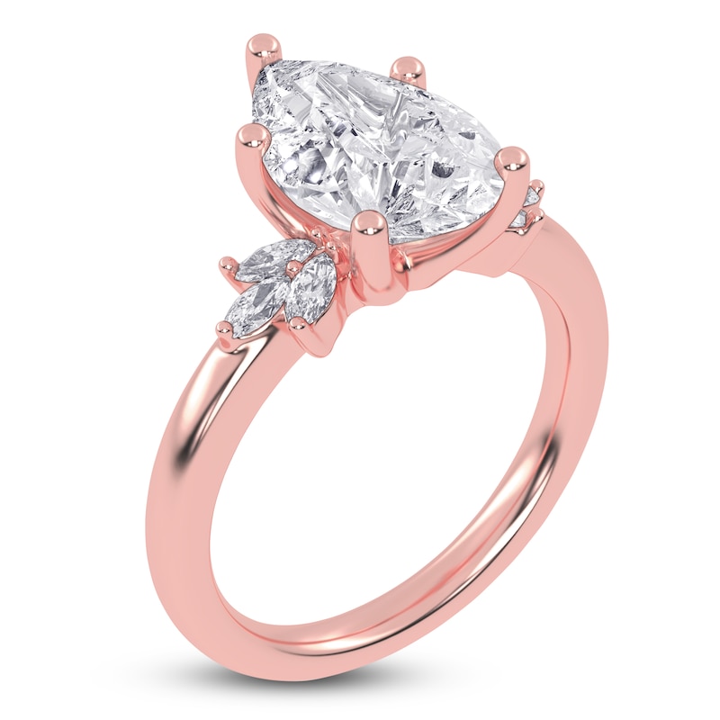 Main Image 2 of Pear-Shaped Created By Jared Studio Lab-Created Diamond Engagement Ring 3-1/6 ct tw 14K Rose Gold