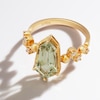 Thumbnail Image 4 of Le Vian Silhouette Elongated Shield-Cut Natural Green Quartz Ring 1/8 ct tw Diamonds 14K Honey Gold