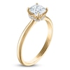 Thumbnail Image 2 of Certified Cushion-Cut Solitaire Hidden Halo Engagement Ring 1 ct tw 14K Yellow Gold