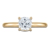 Thumbnail Image 3 of Certified Cushion-Cut Solitaire Hidden Halo Engagement Ring 1 ct tw 14K Yellow Gold