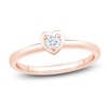 Thumbnail Image 1 of Diamond Heart-Shaped Promise Ring 1/8 ct tw 10K Rose Gold