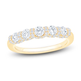 Certified Diamond Five-Stone Anniversary Ring 1 ct tw 18K Yellow Gold