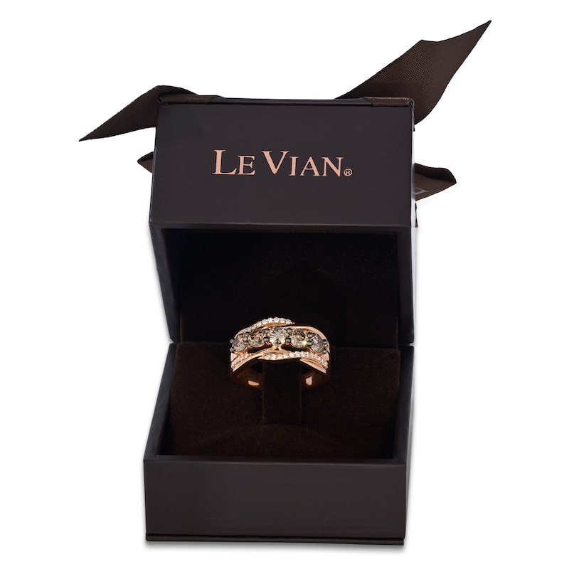 Main Image 4 of Le Vian Diamond Five-Stone Ring 1-3/4 ct tw 14K Strawberry Gold