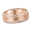 Thumbnail Image 1 of Kirk Kara Men's Engraved Brushed Wedding Band 14K Rose Gold 7mm