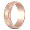 Thumbnail Image 2 of Kirk Kara Men's Engraved Brushed Wedding Band 14K Rose Gold 7mm