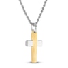 Thumbnail Image 3 of 1933 by Esquire Men's Diamond Cross Necklace 1/20 ct tw Sterling Silver with 14K Yellow Gold Plating 22&quot;