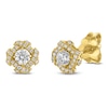 Thumbnail Image 2 of Unspoken Diamond Halo Stud Earrings 1/4 ct tw 14K Yellow Gold