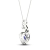 Thumbnail Image 4 of Blue & White Lab-Created Sapphire Necklace Sterling Silver