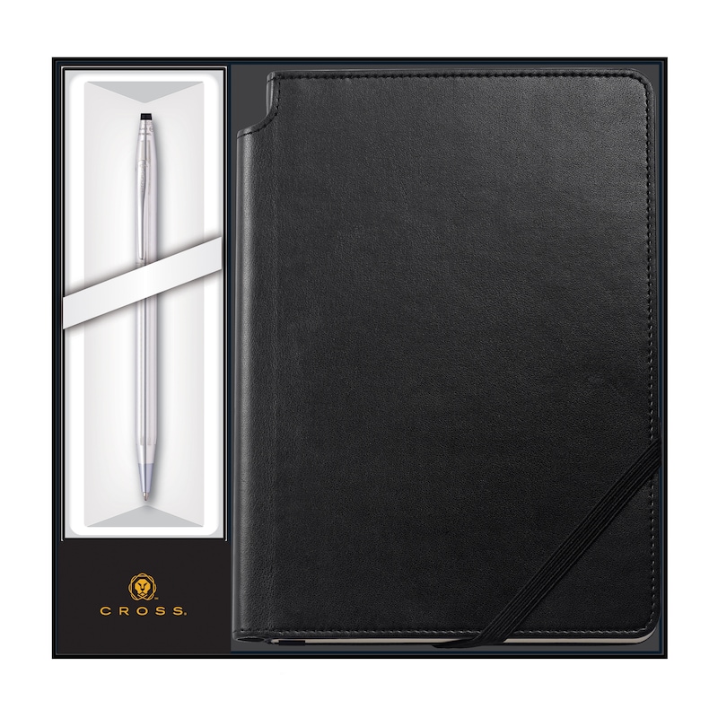 Cross Classic Century Chrome Rollerball Pen with Medium Classic Black Journal