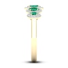 Thumbnail Image 2 of Natural Emerald & Diamond 5-Stone Ring 1/6 ct tw Round 10K Yellow Gold