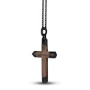 Thumbnail Image 3 of Men's Carbon Fiber Cross Necklace Stainless Steel 24&quot;