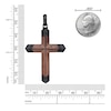 Thumbnail Image 4 of Men's Carbon Fiber Cross Necklace Stainless Steel 24&quot;