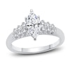 Thumbnail Image 1 of Diamond Engagement Ring 1 ct tw Marquise/Round 14K White Gold