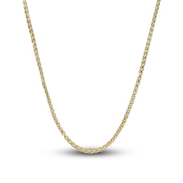 Men's Solid Wheat Chain Necklace Gold Ion-Plated Stainless Steel 30&quot; 3mm
