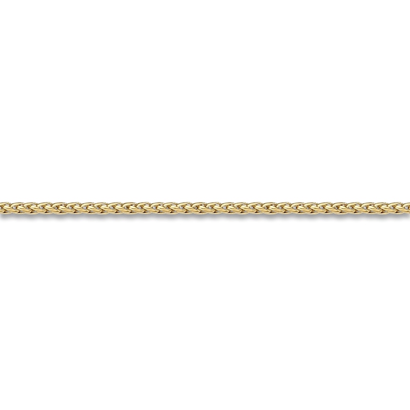 Main Image 2 of Men's Solid Wheat Chain Necklace Gold Ion-Plated Stainless Steel 30&quot; 3mm