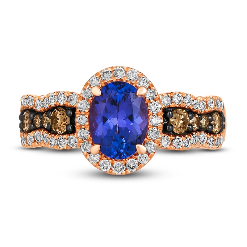 Main Image 2 of Le Vian Natural Tanzanite Ring 5/8 ct tw Diamonds 14K Strawberry Gold