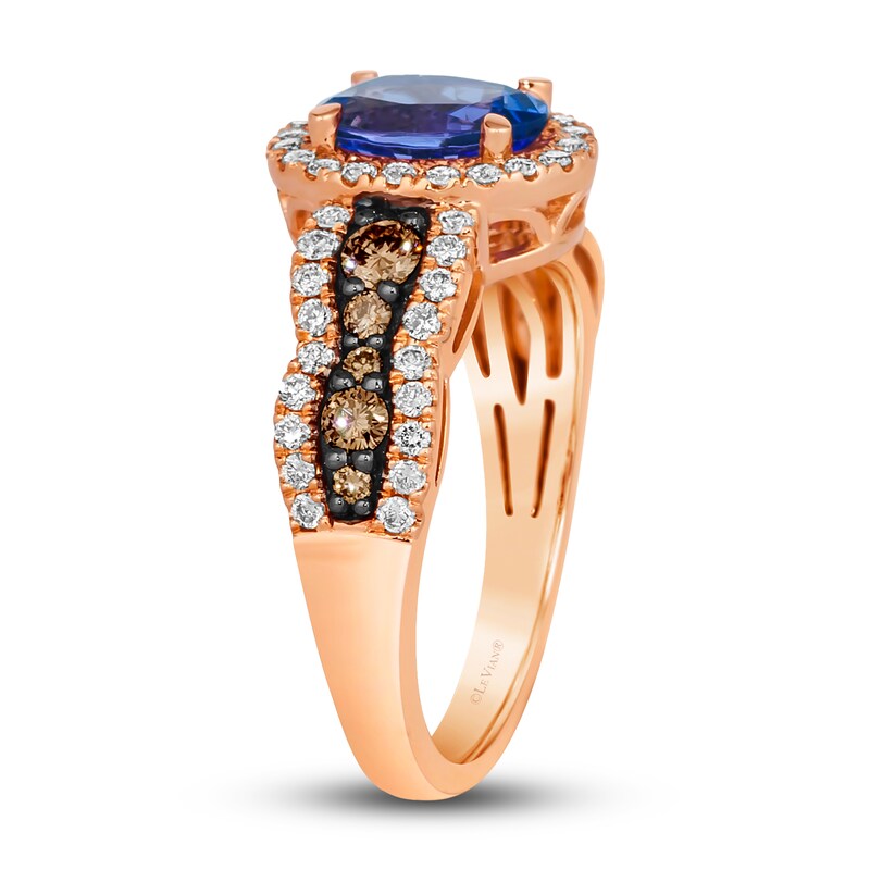 Main Image 4 of Le Vian Natural Tanzanite Ring 5/8 ct tw Diamonds 14K Strawberry Gold