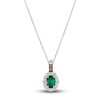 Thumbnail Image 1 of Le Vian Natural Emerald Necklace 1/8 ct tw Diamonds 14K Vanilla Gold