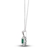 Thumbnail Image 2 of Le Vian Natural Emerald Necklace 1/8 ct tw Diamonds 14K Vanilla Gold