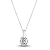 Thumbnail Image 3 of Le Vian Natural Emerald Necklace 1/8 ct tw Diamonds 14K Vanilla Gold