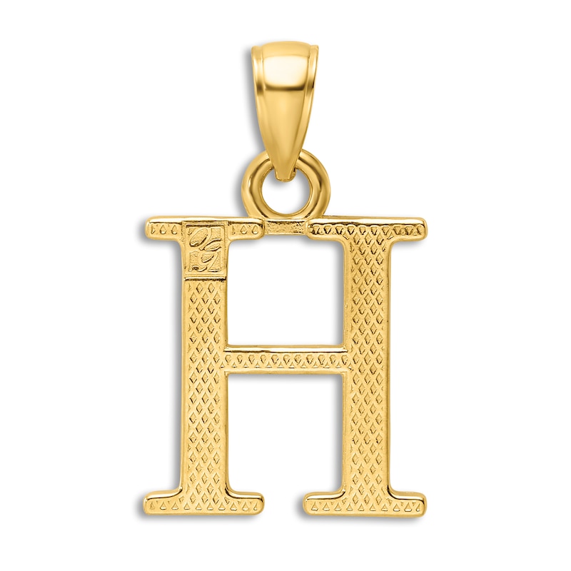 Main Image 3 of Initial H Necklace 14K Yellow Gold 18&quot;