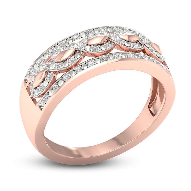 Main Image 2 of Diamond Wedding Band 1/8 ct tw Round 14K Rose Gold