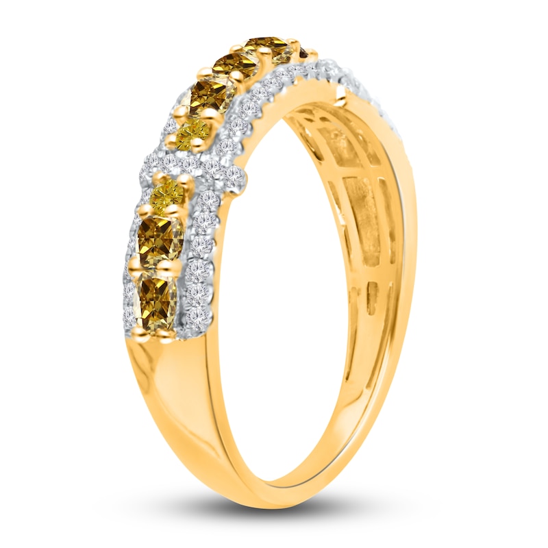 Kallati Natural Yellow Diamond Ring 1 ct tw Round 14K Yellow Gold | Jared