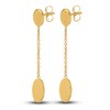 Thumbnail Image 2 of Oval Dangle Earrings 14K Yellow Gold