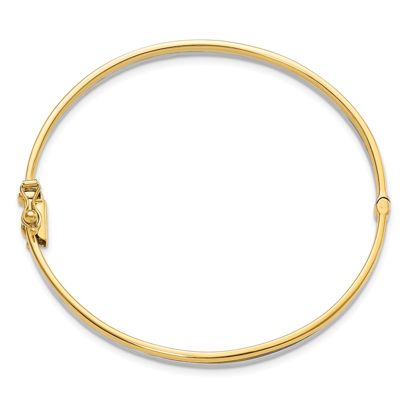 Main Image 2 of High-Polish Bangle Bracelet 14K Yellow Gold 7.25&quot;