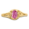 Thumbnail Image 2 of Natural Pink Sapphire Oval Ring 14K Yellow Gold