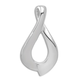 High-Polish Infinity Slide Charm 14K White Gold